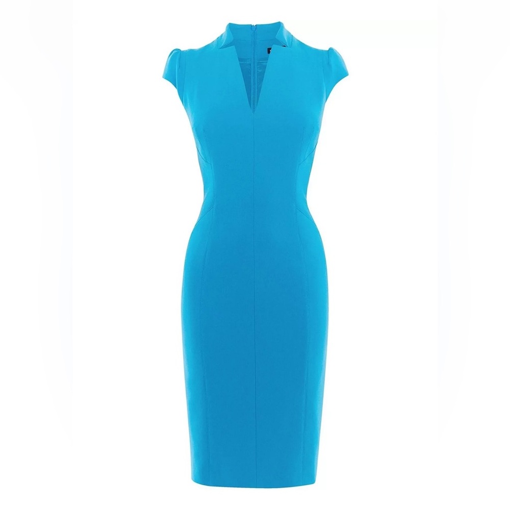 Karen Millen, Turquoise Pencil Dress, Size 10, EUC
